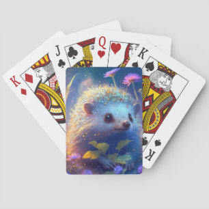 Jeu De Cartes Hérisson Animal Portrait Peinture Faune Extérieur