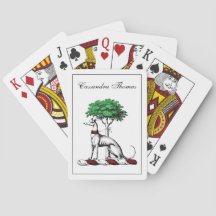 Héritier de Greyhound Whippet avec arbre héraldiqu