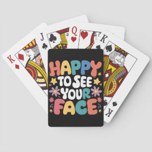 Jeu De Cartes Heureux De Voir Votre Professeur De Visage À L'Éco