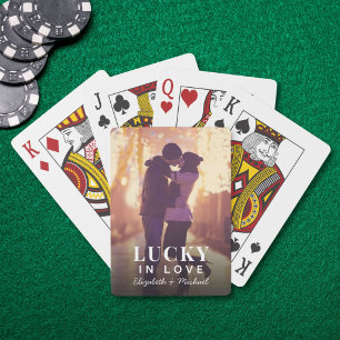 Jeu De Cartes Heureux en amour carte à jouer personnalisée avec