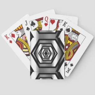Jeu De Cartes Hexagone d'acier inoxydable