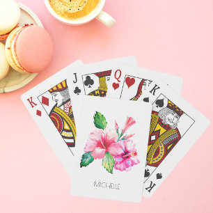 Jeu De Cartes Hibiscus floral tropical personnalisé