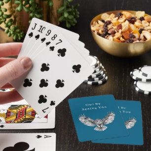 Jeu De Cartes Hibou Blanc Bleu