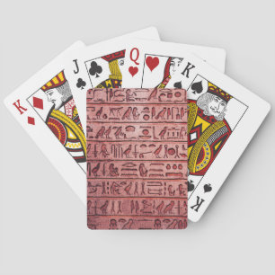 Jeu De Cartes Hiéroglyphes égyptiens anciens Rouge
