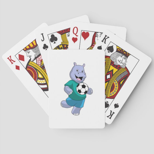 Jeu De Cartes Hippo comme joueur de football avec Soccer (dos)