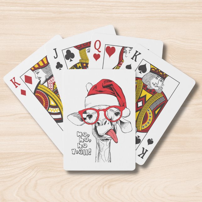Jeu De Cartes Hipster Christmas Giraffe | Vacances (Créateur téléchargé)