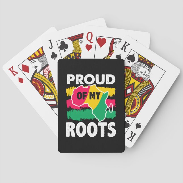 Jeu De Cartes Histoire noire Fière de mes racines Jouer des cart (dos)