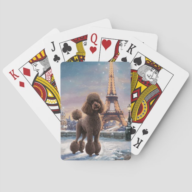 Jeu De Cartes Hiver Brown des canicules à Paris Peinture Art (dos)