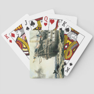 Jeu De Cartes HMS Agamemnon posant le câble Atlantique d'origine