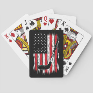 Jeu De Cartes Hockey américain Drapeau Sports Rétro Vintage