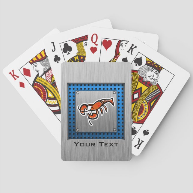 Jeu De Cartes Homard ; Aspect métal brossé (dos)