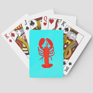 Jeu De Cartes homard corail bleu océan pêche marine