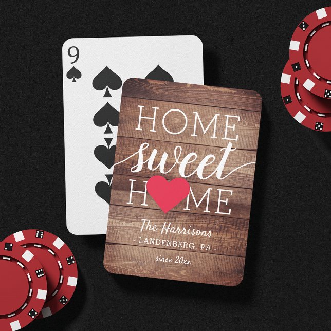 Jeu De Cartes Home Sweet Home | Nom de famille et ville natale (Créateur téléchargé)