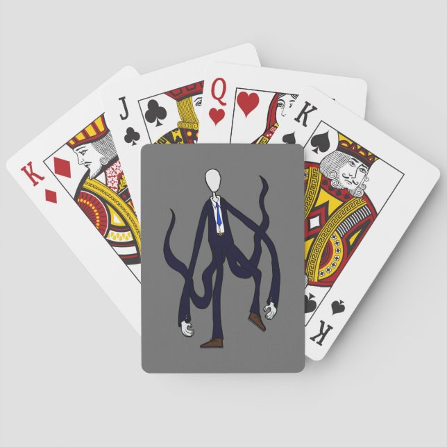 Jeu De Cartes Homme mince - Livre des monstres Halloween (dos)