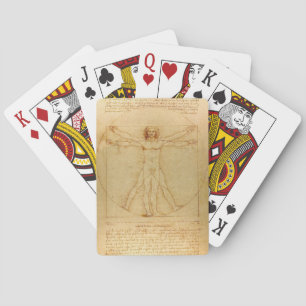 Jeu De Cartes Homme vitruvien par Leonardo Da Vinci