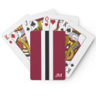 Hommes Bourgogne Monogramme Jouer Cartes