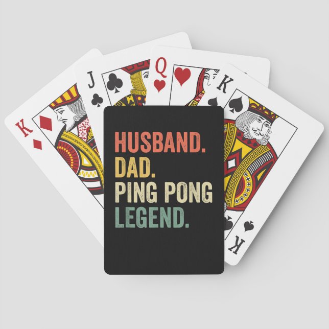 Jeu De Cartes Hommes Funny Ping Pong Husband Papa Table Tennis L (dos)