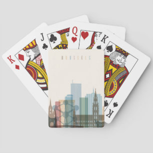 Jeu De Cartes Horizon de ville de Bruxelles, Belgique  
