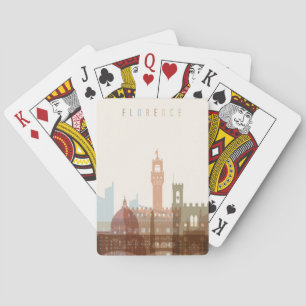 Jeu De Cartes Horizon de ville de Florence, Italie  