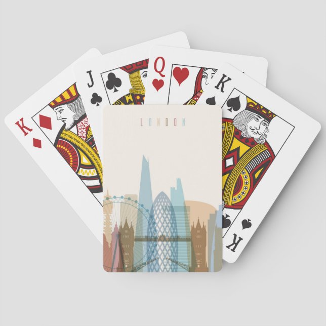 Jeu De Cartes Horizon de ville de Londres, Angleterre | (dos)