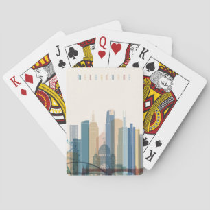 Jeu De Cartes Horizon de ville de Melbourne, Australie  