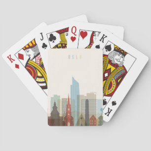 Jeu De Cartes Horizon de ville d'Oslo, Norvège  