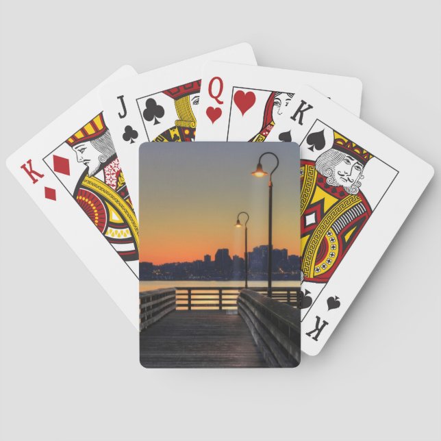 Jeu De Cartes Horizon du centre de Seattle Washington (dos)