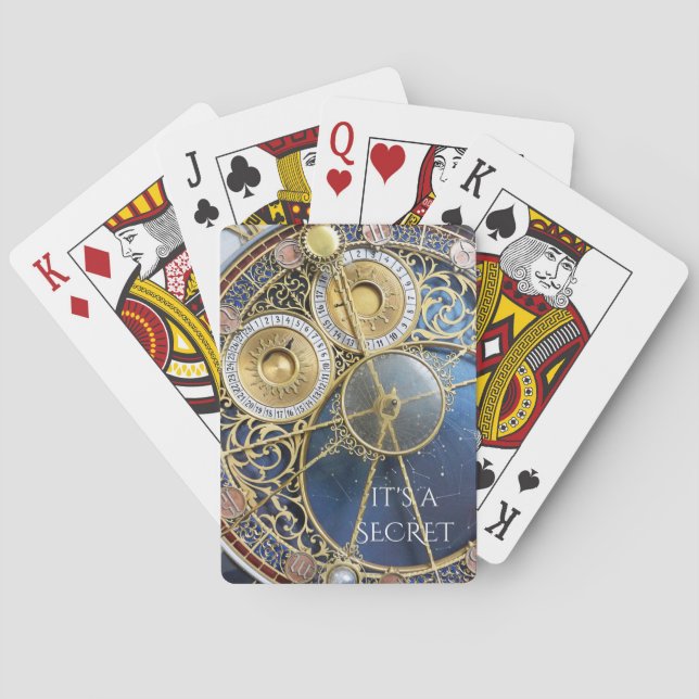 Jeu De Cartes Horloge astronomique de Prague Jouer secrète carte (dos)