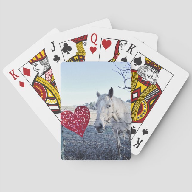 Jeu De Cartes HORSE cœur de la Saint-Valentin (dos)