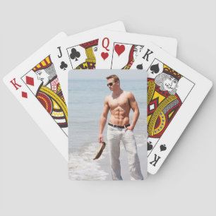 Jeu De Cartes Hot Guy Bare Poitrine Musical Abs Beach Shirless P
