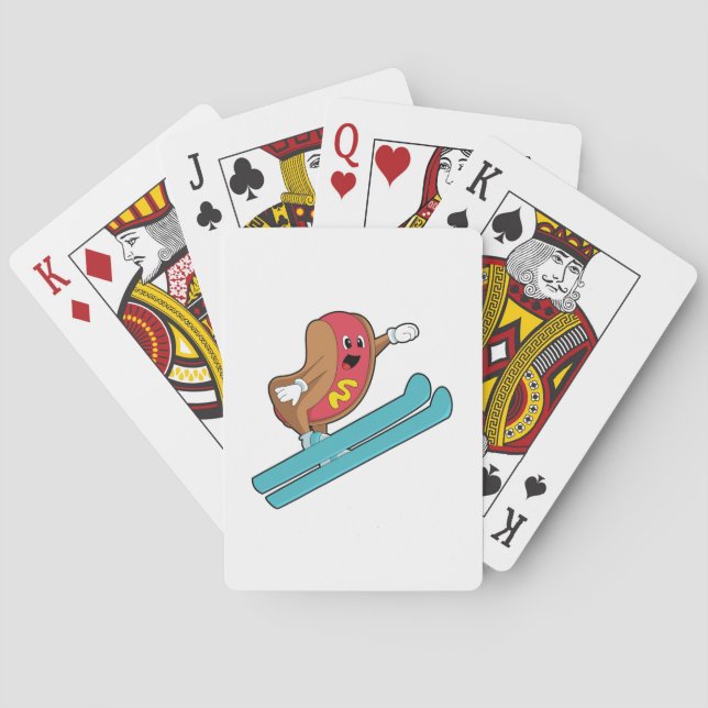 Jeu De Cartes Hotdog comme sauteur de ski avec Ski.PNG (dos)