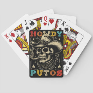 Jeu De Cartes Howdy Putos Funny Skull Retro Vintage