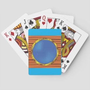 Jeu De Cartes Hublot de navire nautique avec eau bleue