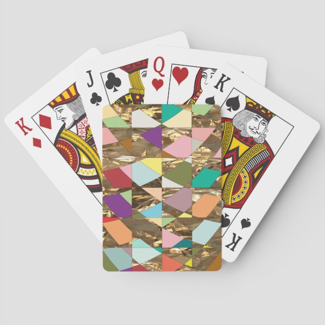 Jeu De Cartes Huile d'or couleur Abstraite (dos)