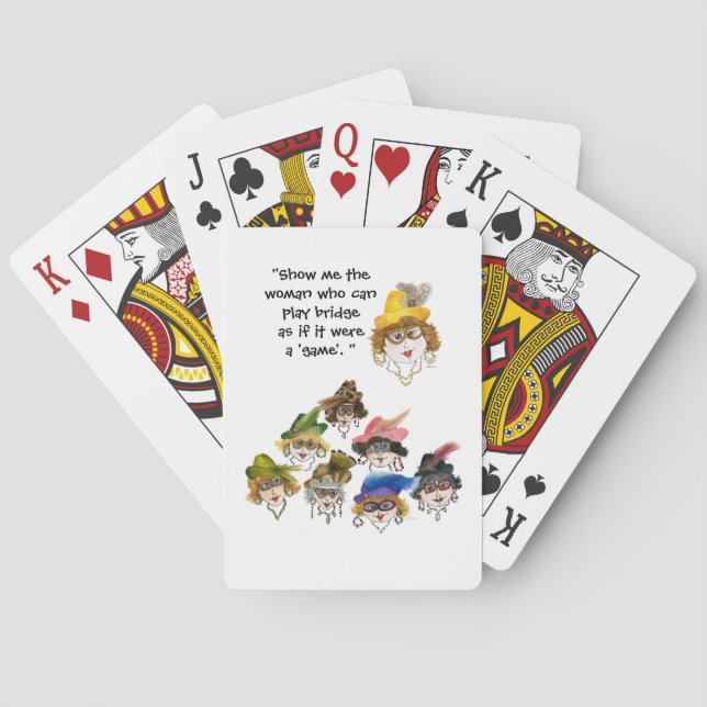 Jeu De Cartes Huit Cartes Dames Joueuses De Pont Humoristiques (dos)