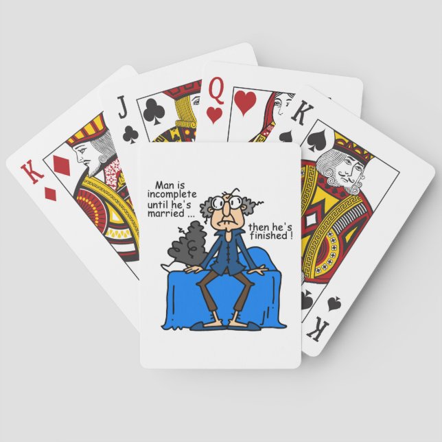 Jeu De Cartes Humour alors fini inachevé de mariage (dos)