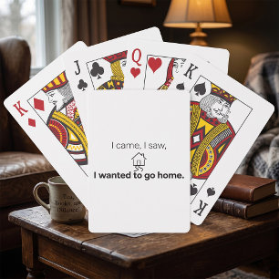 Jeu De Cartes Humour d'introverti Je suis venu J'ai vu J'ai voul