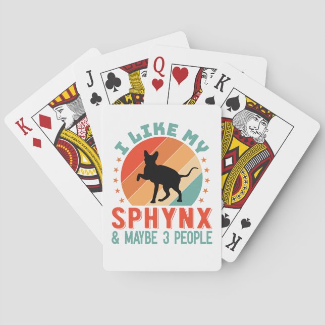Jeu De Cartes Humour du propriétaire canadien de chats en sphynx (dos)