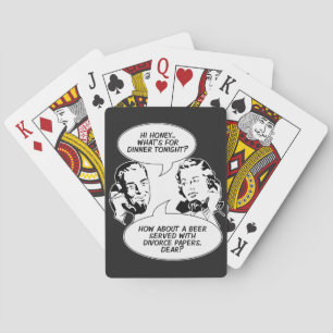 Jeu De Cartes Humour féministe rétro jouant aux cartes