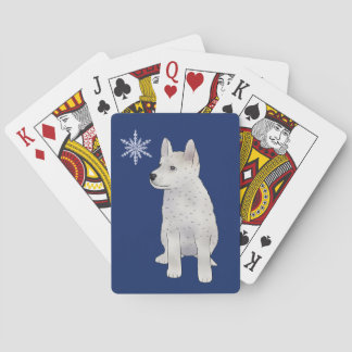 Jeu De Cartes Hund mit Schneeflocke