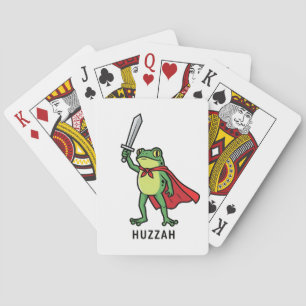 Jeu De Cartes Huzzah Frog Chevalier Drôle Citation mème épée