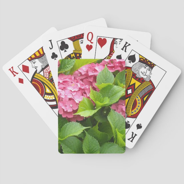 Jeu De Cartes Hydrangeas Rose Foncé (dos)