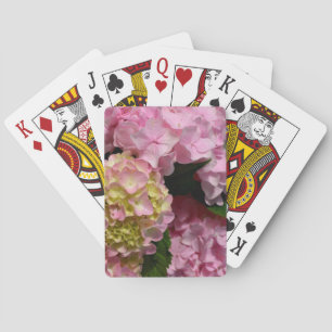 Jeu De Cartes Hydrangées roses et crème