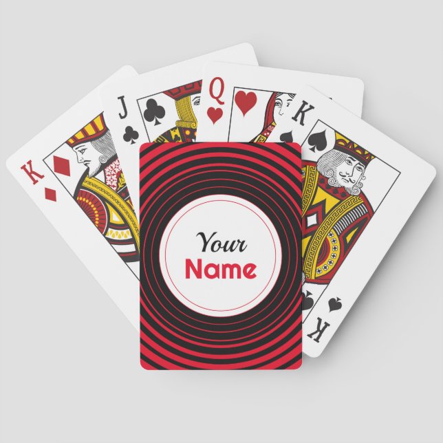 Jeu De Cartes Hypnose Rouge Personnalisée Jouer Cartes (dos)