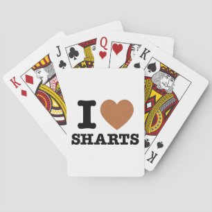 Jeu De Cartes I Heart Sharts Funny Icon Graphisme