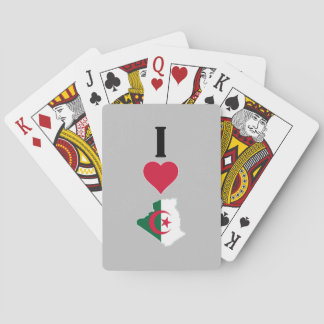 Jeu De Cartes I Love Algérie Vertical I Heart Algérie Pays Fl