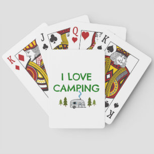 Jeu De Cartes I Love Camping Camper Nature Trees Trailer