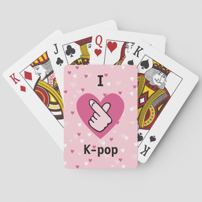 Jeu De Cartes I Love K-pop Pink Finger Heart (dos)
