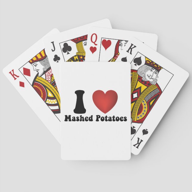 Jeu De Cartes I Love Mashed Potatoes Thanksgiving Diner Cadeau (dos)