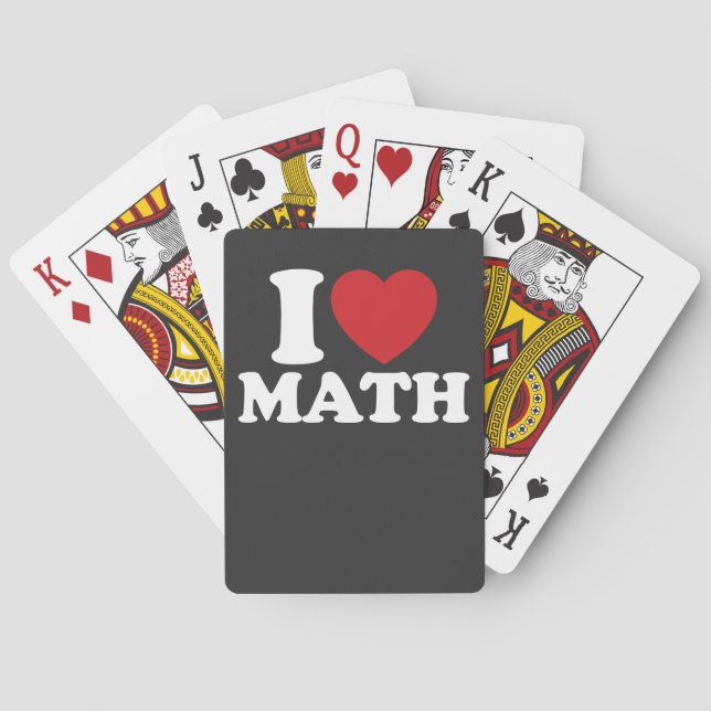 Jeu De Cartes I Love Math I Heart Super Retro (dos)
